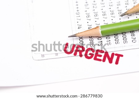 urgent document, bank statement, financial concept