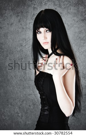 stock photo Gothic girl
