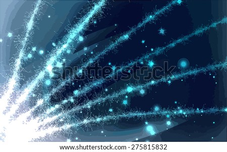 Shine rays dark blue background. Raster version