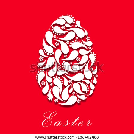 Easter Egg Floral Abstract Design for Easter Sunday.Eps10