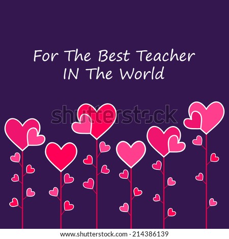 Happy Teacher's Day Heart background