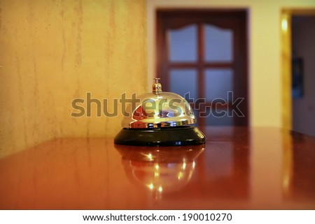 The bell at the reception