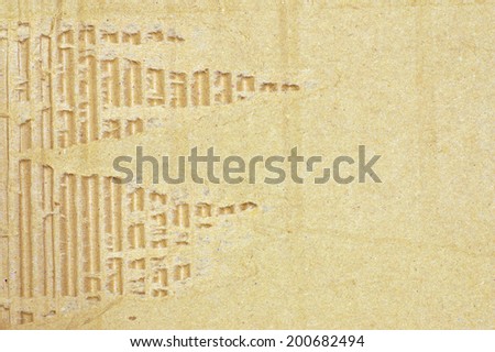 brown corrugated texture paper torn