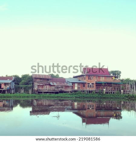 River house in Thailand - Instagram filter