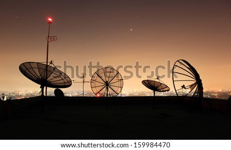 Satellite TV on terrace