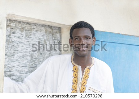 Young Afro man ready for a religious celebration