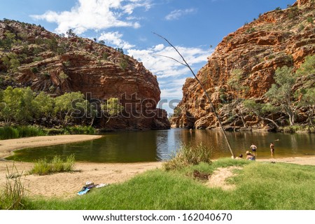 The oasis at Alice Springs , Australia
