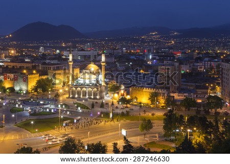 Kayseri, This photo was shot from the city center of Kayseri, Turkey. It located in the center of Turkey.