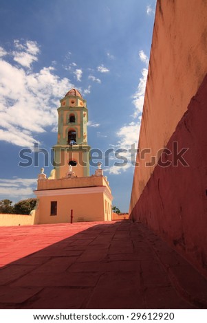 Church and Monastery of Saint Francis is the world famous landmark of Trinidad, Cuba. Wide angle view from the roof of the monastery. #2