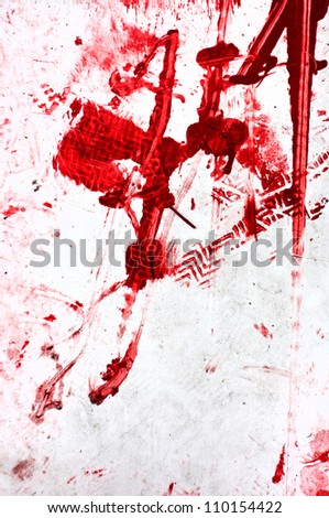Red stains, abstract background image. texture of red paint splattered on white background.