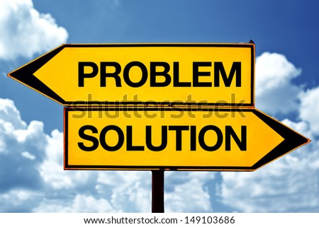 problem versus solution, opposite direction signs