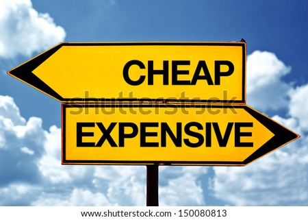 Cheap versus expensive, opposite signs