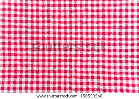 red and white table cloth texture. abstract background, top view