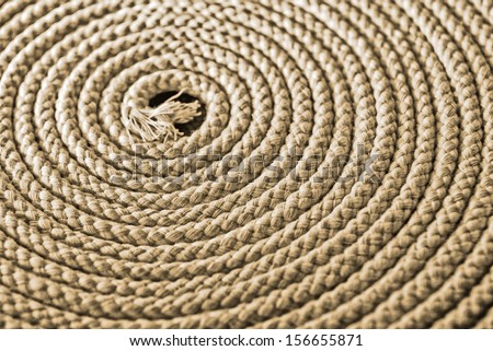 Nautical Rope. Boat\'s thick rope in spiral.