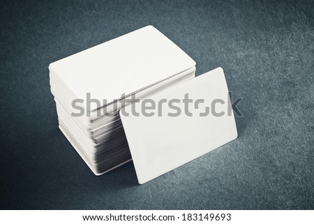 Business cards with rounded corners. Stack of blank horizontal business cards with copy space for your design. Please, browse my portfolio for more stacked blank business cards images.