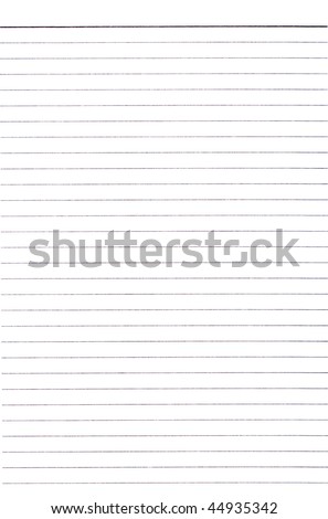 Notebook page with horizontal lines.