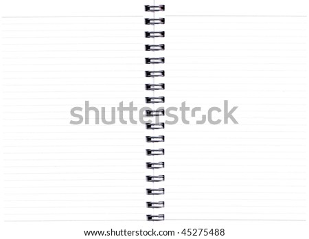 Notebook pages with grid lines and spiral bindings