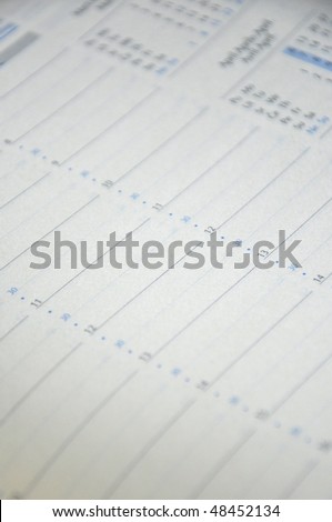 Close up of a nice designed address book blank page.