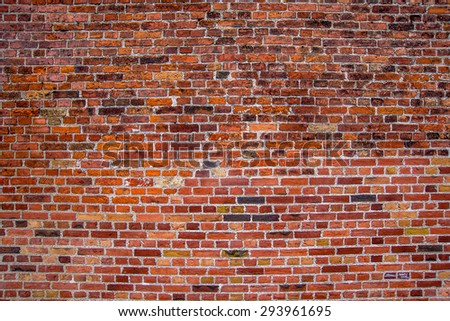 Rustic Red Bricks Street Wall as Urban Textured Background