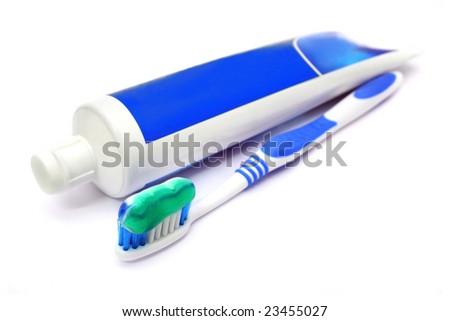 toothbrushes with toothpaste. stock photo : Tooth brush