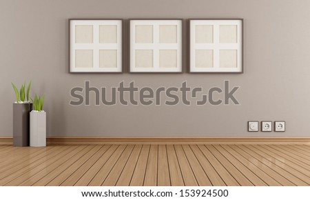 Empty Modern Room With Blank Frame - Rendering