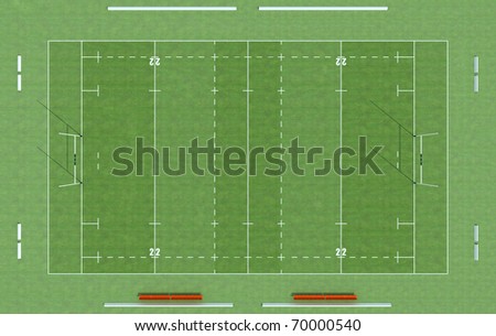 high definition of a rugby field - rendering