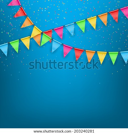 Festive background color flags