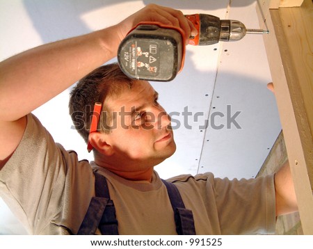 Builder at work (image contains some noise)