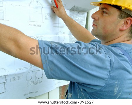 Builder at work (image contains some noise)