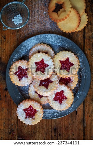 Jam filled biscuits