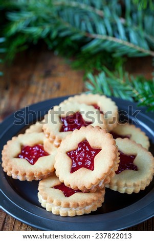 Jam filled biscuits