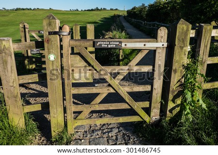Park gate. Werneth Low Hyde Cheshire England 30.6.15