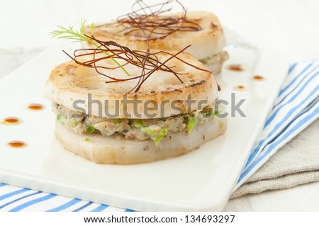 lotus root stuffed with meat