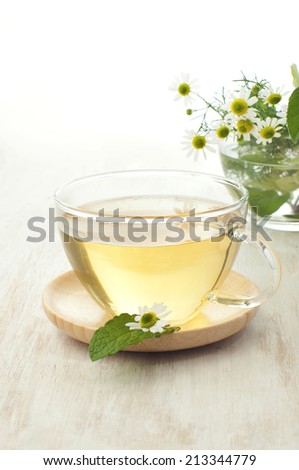 cup of hot herb tea
