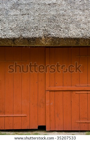 Cottage house gate background