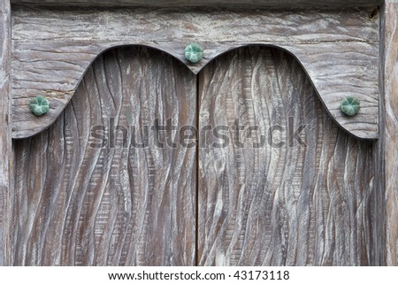Wooden door frame background