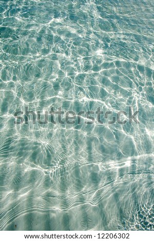The Caribbean shallow - blue water, white sand, a fine kind, paradise beach