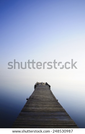 Wooden landing stage at Sea