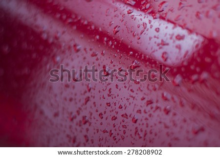 rain drops on a car or water drops on car background