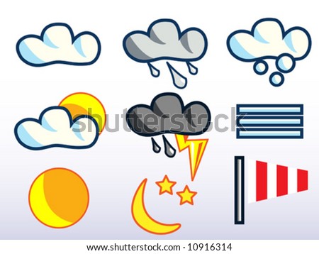 weather symbols rain. of weather symbol icons