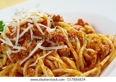Spaghetti bolognese.Italian pasta