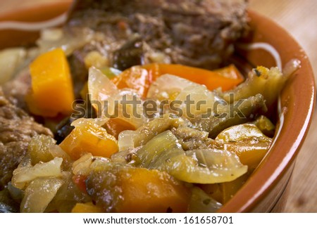oriental   meat stew   with tender lamb meat
