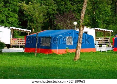 big tent on grass for holidays