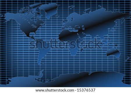 continents of world. stock vector : World map dark
