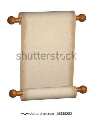 blank paper scroll. lank beige paper scroll
