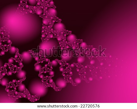 Dark pink fractal lace abstract has soft gradient orbs.