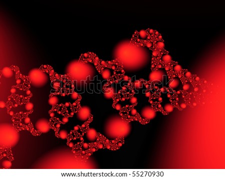 Red and black orbs or spheres pulse abstract.