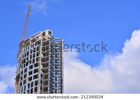20 Aug 2014 Istanbul Turkey: construction of new buildings, Levent, Istanbul, Turkey