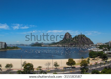 RIO DE JANEIRO, BRAZIL - JANUARY 8, 2014: View of Sugar Loaf Mountain in Rio de Janeiro, Brazil.