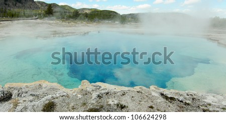 Hot spring in national park Yellowstone